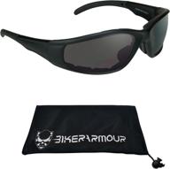 🕶️ bikershades bifocal motorcycle sunglass reader: z87 safety padded mens eyewear for large head sizes logo