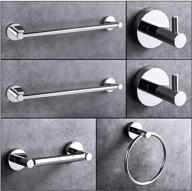 upgrade your bathroom with luckup polished chrome hardware set - 6 piece wall mounted towel bar set логотип