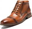 men's leather oxford chukka ankle boots - stylish and durable dress boots for business, work, and daily wear logo