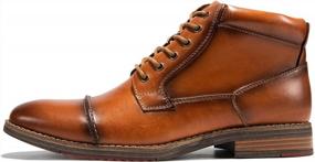 img 2 attached to Men'S Leather Oxford Chukka Ankle Boots - Stylish And Durable Dress Boots For Business, Work, And Daily Wear