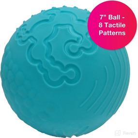 img 3 attached to 👶 Edushape Texture-iffic Sensory Ball for Baby - Enhancing Motor Skills - 7” - 1-Pack with Tactile Patterns