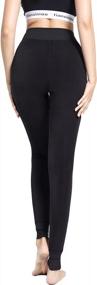 img 1 attached to Women'S Winter Thermal Leggings With Fleece Lining – Elastic Thick Warm Tights