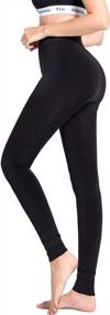 img 2 attached to Women'S Winter Thermal Leggings With Fleece Lining – Elastic Thick Warm Tights