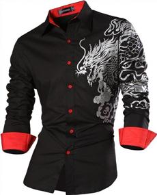 img 3 attached to Men'S Slim Fit Long Sleeve Dress Shirt - Sportrendy JZS041
