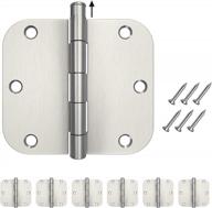 upgrade your doors with hosom 6 pack door hinges, brushed nickel finish and perfect fit for standard doors logo