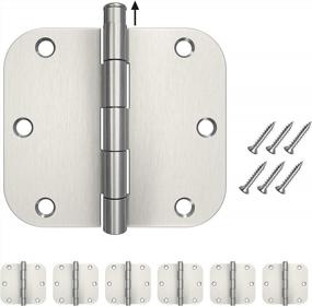 img 4 attached to Upgrade Your Doors With HOSOM 6 Pack Door Hinges, Brushed Nickel Finish And Perfect Fit For Standard Doors