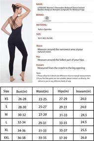 img 2 attached to 👗 LOVESOFT Women's Sleeveless Bodysuit Dance Unitard: Backless Bodycon Rompers for Workout Yoga