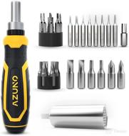 🛠️ azuno 17 in 1 ratchet screwdriver set: universal socket, 3-position ratchet, 14 crv bits + precision bits логотип