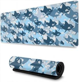 img 3 attached to Get Your Game On With The Shark Camouflage XXL Mouse Pad - Customized, Anti-Slip And Spacious Mouse Mat Perfect For Computer Gaming!