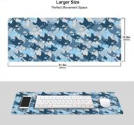 get your game on with the shark camouflage xxl mouse pad - customized, anti-slip and spacious mouse mat perfect for computer gaming! logo