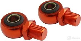 img 3 attached to Custom Motorcycle Shock Absorber Rear Suspension Round Eye Adapters Orange By FOXSTAR