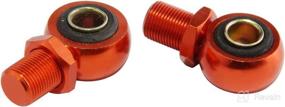 img 1 attached to Custom Motorcycle Shock Absorber Rear Suspension Round Eye Adapters Orange By FOXSTAR