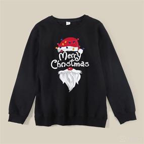 img 2 attached to Christmas Matching Sweatshirt Pullover Chrismas Apparel & Accessories Baby Boys : Clothing