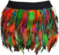 👗 miuco women's feather skirt: stylish and versatile medium skirt, perfect for women's clothing collection logo