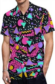 img 3 attached to Step Into The Retro Era With 80S And 90S Men'S Hawaiian Shirts: Perfect For Funny Summer Parties And Retro-Themed Events!
