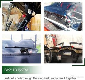 img 3 attached to 🚗 UNIGT 2 Set UTV Hand Operated Windshield Wiper Kit with Manual Wiper Blades for Polairs RZR Pro Ranger Honda Pioneer Maverick X3 Commander