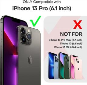 img 3 attached to Military Grade Protection 5 In 1 IPhone 13 Pro Case With 2 Tempered Glass Screen Protector + 2 Camera Lens Protector - Not Yellowing, Shockproof Slim MatteBlack 6.1 Inch