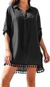 img 3 attached to Women'S Swimsuit Coverup Bathing Suit Beach Dress With Tassel - Yincro