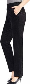img 2 attached to Comfortable And Stylish: Zoulee Women'S Corduroy Pants With Elastic Waist And Convenient Pockets