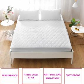 img 3 attached to Protect Your Mattress With DuShow Twin XL Waterproof Quilted Mattress Pad Cover