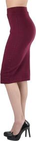 img 1 attached to ToBeInStyle Womens Premium Cotton Blend Basic Women's Clothing ~ Skirts