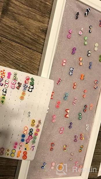 img 1 attached to NEWITIN 100 Pairs Colorful Cute Stud Earrings: Hypoallergenic Plastic Earrings for Girls and Women review by Debbie Webster