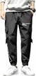 stylish and comfortable: zaful men's cargo jogger pants with letter print and convenient side pockets logo