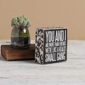 img 2 attached to You And I Floral Trimmed Box Sign By Primitives By Kathy | 4" X 4.5" (21338)