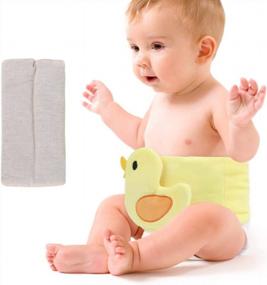 img 4 attached to Natural Colic & Gas Relief For Newborns & Infants: Heated Tummy Wrap, Baby Heating Pad Swaddling Belt - 0-3 Year