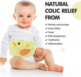 img 3 attached to Natural Colic & Gas Relief For Newborns & Infants: Heated Tummy Wrap, Baby Heating Pad Swaddling Belt - 0-3 Year