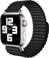 совместимый магнитный ремешок для apple watch 42–49 мм: регулируемый силиконовый браслет с петлей для серии 8-se логотип