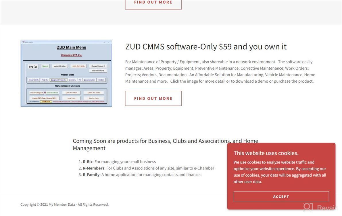 img 1 attached to ZUD (CMMS) review by Lance Harrison