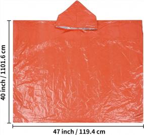 img 3 attached to Пончо от дождя для аварийного выживания с капюшоном, теплоотражающим одеялом и теплоотражающим водонепроницаемым покрытием для кемпинга, пешего туризма, 2 шт. в упаковке