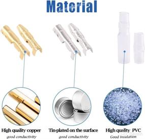 img 2 attached to 🔌 240Pcs 3.9mm Brass Bullet Terminals Wire Connector Block with Insulating Sleeves for Car Truck Motorcycle Bike - Glarks