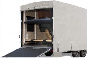 img 2 attached to Goldline RV Cover - Waterproof Toy Hauler And Trailer Cover With UV Protection, Durable Marine Grade Fabric Roof In Tan And Gray - Ideal For All Weather Conditions