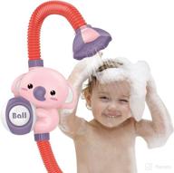 electric elephant baby bath toy: fun shower head bathtub toy for toddlers - water pump for girls and boys, 6 months + logo