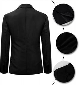 img 1 attached to Men'S Slim Fit Casual 1 Button Notched Lapel Blazer Jacket By YUNCLOS