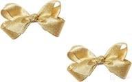 🎀 adorable anna belen girls' holiday angel bow clip set - perfect for any festive occasion (2 pieces) logo