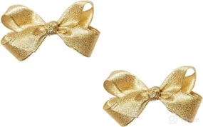 img 2 attached to 🎀 Adorable Anna Belen Girls' Holiday Angel Bow Clip Set - Perfect for Any Festive Occasion (2 Pieces)