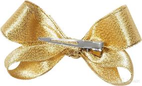 img 1 attached to 🎀 Adorable Anna Belen Girls' Holiday Angel Bow Clip Set - Perfect for Any Festive Occasion (2 Pieces)