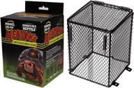 🔥 wadoy reptile heater guard - heat lamp light cage for reptile - protective lampshade mesh cover for anti-scald burn - day night ceramic light bulb heater guard - cuboid design logo