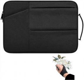 img 4 attached to 🎒 Black Waterproof Protective Sleeve Portable Travel Bag for Wacom Intuos Pro Medium PTH660 PTH451 Graphics Drawing Tablet Carry Case | Includes Artist Glove | Enhanced SEO