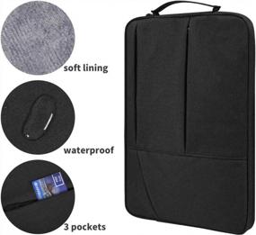 img 1 attached to 🎒 Black Waterproof Protective Sleeve Portable Travel Bag for Wacom Intuos Pro Medium PTH660 PTH451 Graphics Drawing Tablet Carry Case | Includes Artist Glove | Enhanced SEO