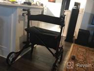 img 1 attached to OasisSpace Bariatric Rollator Walker - Heavy Duty Rollator Supports Up To 450Lbs With Wide Seat & Thicken Backrest (Red) review by Niko Knight