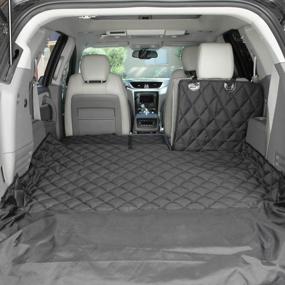img 4 attached to Extra Large SUV Cargo Liner With 60/40 Split And Armrest Pass-Through Compatibility - Black, Made In USA By 4Knines