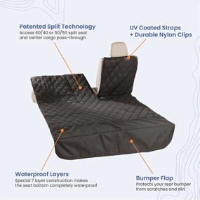 img 3 attached to Extra Large SUV Cargo Liner With 60/40 Split And Armrest Pass-Through Compatibility - Black, Made In USA By 4Knines