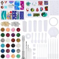sunjoyco 106 pcs silicone resin molds kits for diy jewelry making, casting molds tools set with storage bag for beginners adults kids jewelry earring pendant, christmas gift logo