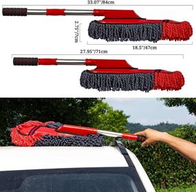 img 3 attached to 🚗 Super Soft Microfiber Car Dusters Kit for Dashboard & Interior - Extendable Handle, Multi-purpose Cleaning Brush Set for Home, Kitchen, Computer, and Air Conditioning - 3PACK