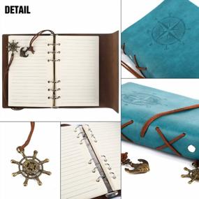 img 1 attached to Travel In Style With EOOUT Leather Writing Journal - Vintage Notebook For Women And Men With 160 Pages, 5 X 7.25 Inches