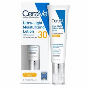 img 4 attached to CeraVe Ultra Light Lotion Moisturizer 🌞 Sunscreen: Nourish and Protect Your Skin with Ease